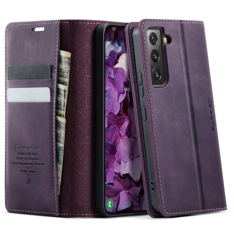 Custodia per telefono CaseMe 033 con fodera in pelle di vitello, inserti in microfibra e protezione RFID., For Samsung Galaxy S22 5G, For Samsung Galaxy S21 FE 5G, For Samsung Galaxy S21 5G, For Samsung Galaxy S21+ 5G