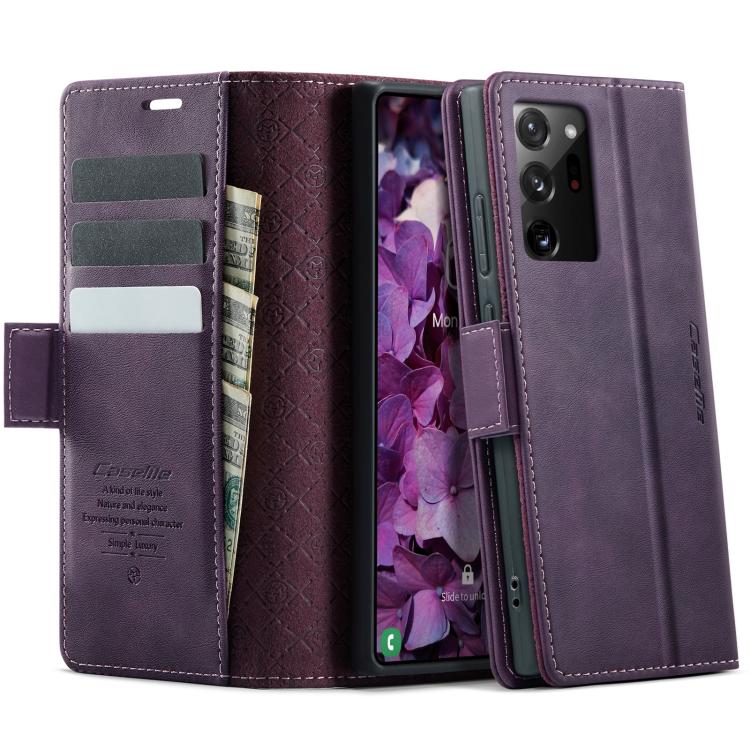 Custodia per telefono CaseMe 033 con fodera in pelle di vitello, inserti in microfibra e protezione RFID., For Samsung Galaxy S21 Ultra 5G, For Samsung Galaxy Note20 Ultra, For Samsung Galaxy S20 Ultra, For Samsung Galaxy S20