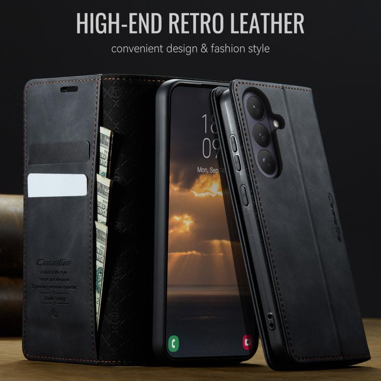 Custodia per telefono CaseMe 033 con fodera in pelle di vitello, inserti in microfibra e protezione RFID., For Galaxy S26 5G, For Galaxy A57 5G, For Galaxy A37 5G, For Galaxy A27 5G