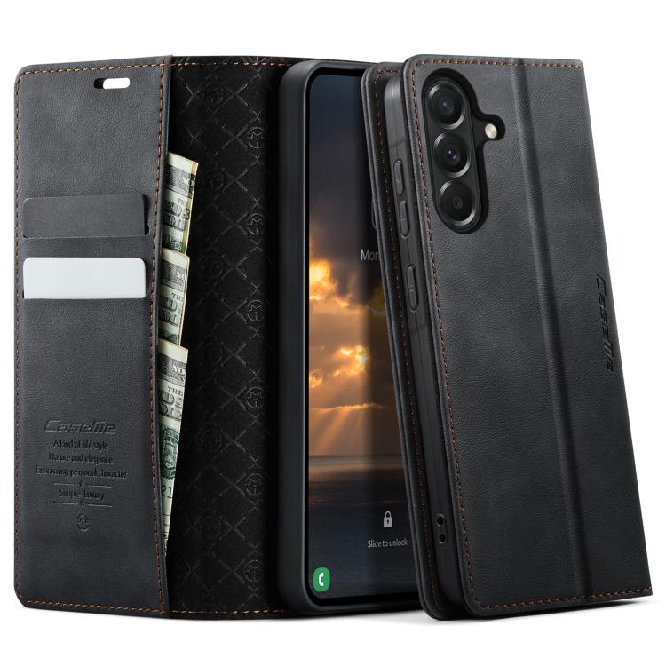 Custodia per telefono CaseMe 033 con fodera in pelle di vitello, inserti in microfibra e protezione RFID., For Galaxy S26 5G, For Galaxy A57 5G, For Galaxy A37 5G, For Galaxy A27 5G