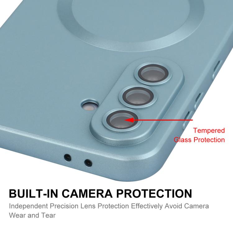 Custodia per telefono ENKAY MagSafe in TPU opaco con pellicola protettiva per obiettivo., For Samsung Galaxy A36 5G, For Samsung Galaxy S25 5G, For Samsung Galaxy S25+ 5G
