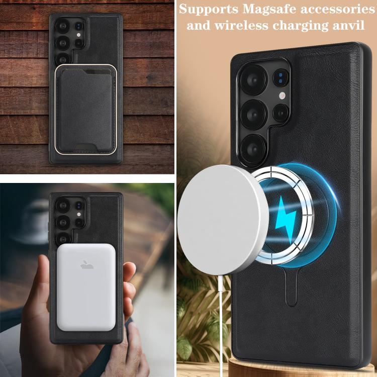 Kalebol Slim MagSafe Ring, custodia magnetica per carte di credito e telefono in pelle., For Samsung Galaxy S23 Ultra 5G, For Samsung Galaxy S23+ 5G, For Samsung Galaxy S23 5G, For Samsung Galaxy S22 Ultra 5G
