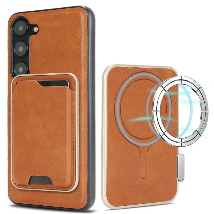 Kalebol Slim MagSafe Ring, custodia magnetica per carte di credito e telefono in pelle., For Samsung Galaxy S23 Ultra 5G, For Samsung Galaxy S23+ 5G, For Samsung Galaxy S23 5G, For Samsung Galaxy S22 Ultra 5G