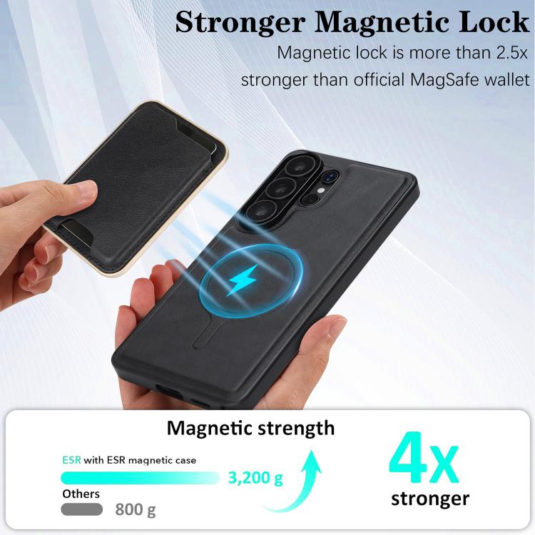 Kalebol Slim MagSafe Ring, custodia magnetica per carte di credito e telefono in pelle., For Samsung Galaxy S26 Ultra 5G, For Samsung Galaxy S25 Edge 5G, For Samsung Galaxy S25 5G, For Samsung Galaxy S25+ 5G