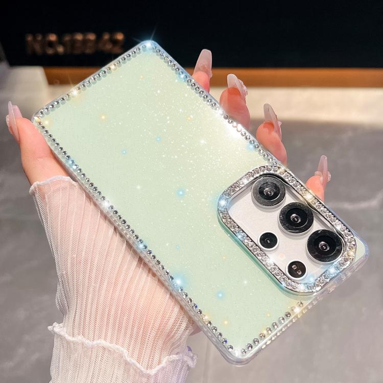 Custodia per telefono anti-caduta in TPU con strass glitterati a 4 angoli., For Samsung Galaxy S23 Ultra 5G