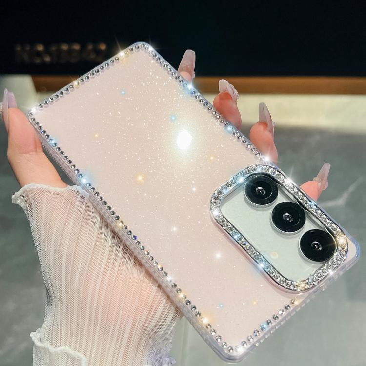 Custodia per telefono anti-caduta in TPU con strass glitterati a 4 angoli., For Samsung Galaxy A36 5G, For Samsung Galaxy S25 5G, For Samsung Galaxy S25+ 5G, For Samsung Galaxy S25 Ultra 5G