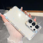 Custodia per telefono anti-caduta in TPU con strass glitterati a 4 angoli., For Samsung Galaxy S26+ 5G, For Samsung Galaxy S26 Ultra 5G, For Samsung Galaxy S26 5G, For Samsung Galaxy A07 4G