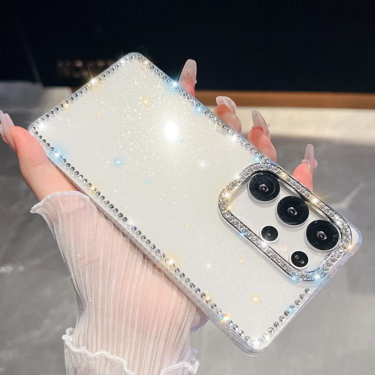 Custodia per telefono anti-caduta in TPU con strass glitterati a 4 angoli., For Samsung Galaxy S26+ 5G, For Samsung Galaxy S26 Ultra 5G, For Samsung Galaxy S26 5G, For Samsung Galaxy A07 4G