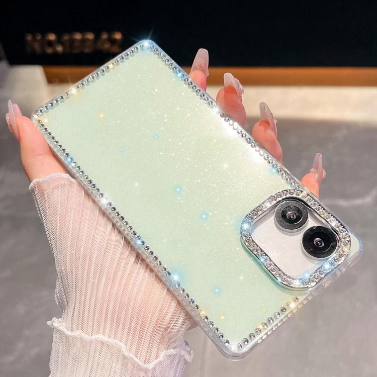 Custodia per telefono anti-caduta in TPU con strass glitterati a 4 angoli., For Samsung Galaxy A07 5G, For Samsung Galaxy A17 5G, For Samsung Galaxy A56 5G, For Samsung Galaxy A26 5G