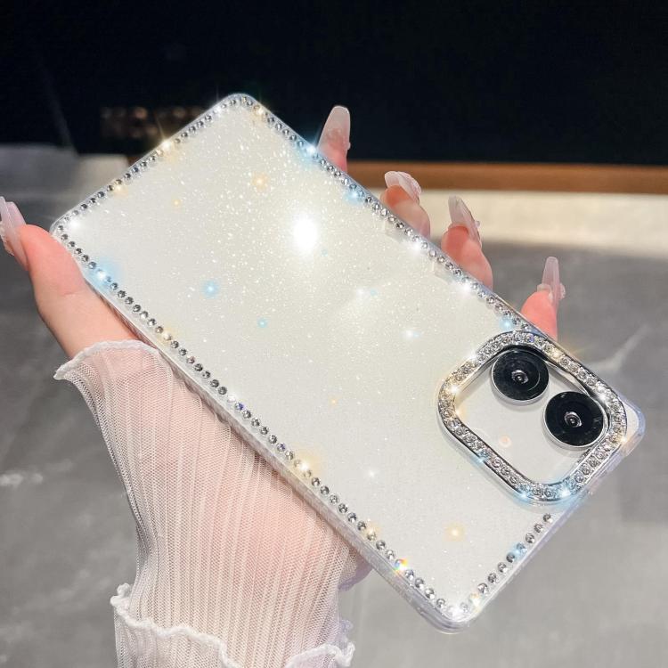 Custodia per telefono anti-caduta in TPU con strass glitterati a 4 angoli., For Samsung Galaxy A07 5G, For Samsung Galaxy A17 5G, For Samsung Galaxy A56 5G, For Samsung Galaxy A26 5G
