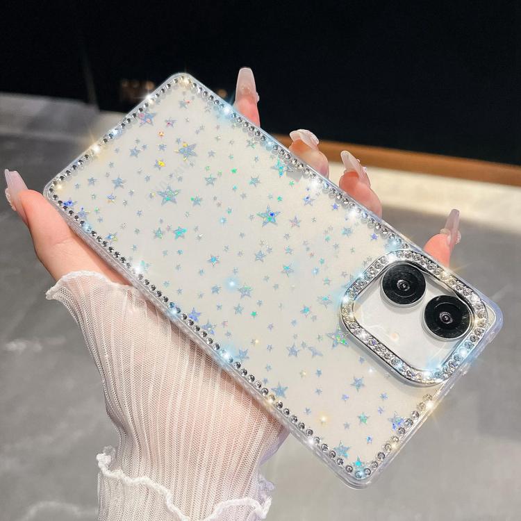 Custodia per telefono anti-caduta in TPU con strass glitterati a 4 angoli., For Samsung Galaxy A07 5G, For Samsung Galaxy A17 5G, For Samsung Galaxy A56 5G, For Samsung Galaxy A26 5G
