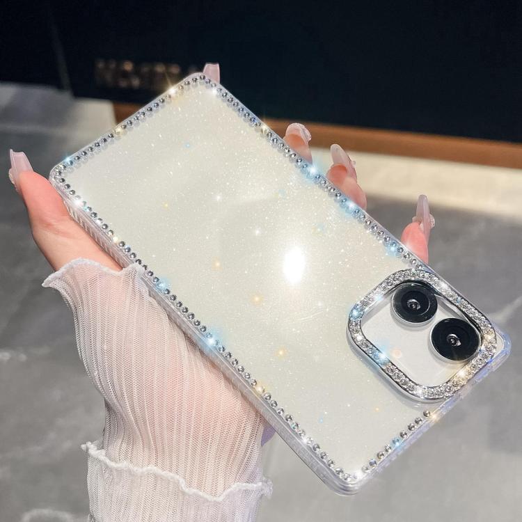 Custodia per telefono anti-caduta in TPU con strass glitterati a 4 angoli., For Samsung Galaxy A07 5G, For Samsung Galaxy A17 5G, For Samsung Galaxy A56 5G, For Samsung Galaxy A26 5G