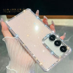 Custodia per telefono anti-caduta in TPU con strass glitterati a 4 angoli., For Samsung Galaxy S26+ 5G, For Samsung Galaxy S26 Ultra 5G, For Samsung Galaxy S26 5G, For Samsung Galaxy A07 4G