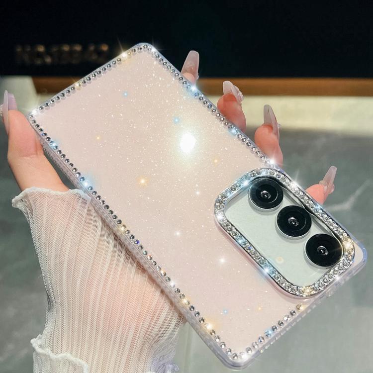 Custodia per telefono anti-caduta in TPU con strass glitterati a 4 angoli., For Samsung Galaxy S26+ 5G, For Samsung Galaxy S26 Ultra 5G, For Samsung Galaxy S26 5G, For Samsung Galaxy A07 4G