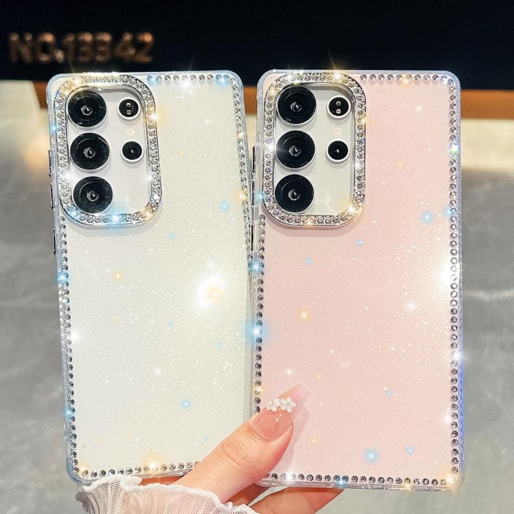 Custodia per telefono anti-caduta in TPU con strass glitterati a 4 angoli., For Samsung Galaxy S26+ 5G, For Samsung Galaxy S26 Ultra 5G, For Samsung Galaxy S26 5G, For Samsung Galaxy A07 4G