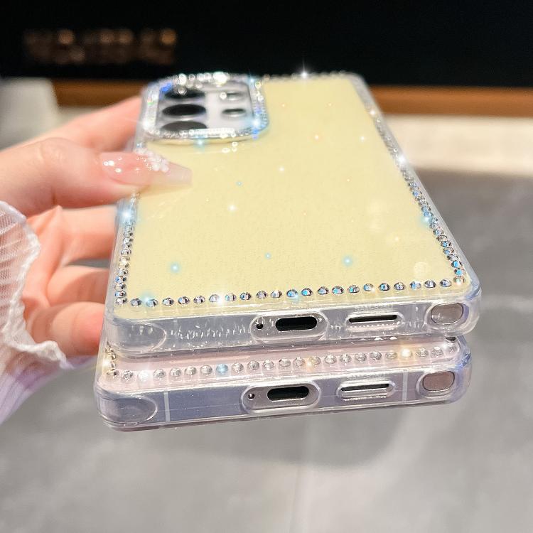 Custodia per telefono anti-caduta in TPU con strass glitterati a 4 angoli., For Samsung Galaxy A35 5G, For Samsung Galaxy S24 Ultra 5G, For Samsung Galaxy S24+ 5G, For Samsung Galaxy S24 5G
