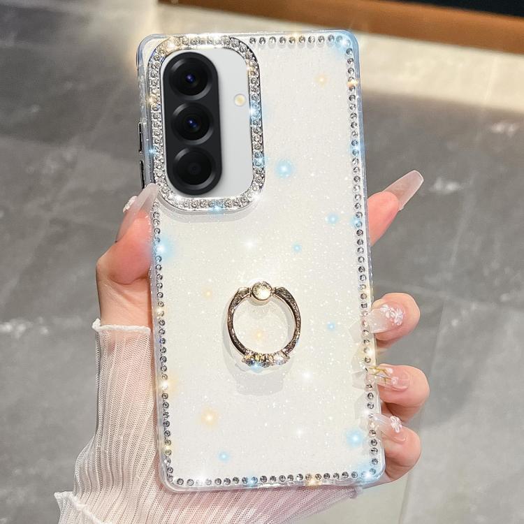 Anello di supporto in TPU con strass glitterati e custodia anti-caduta per telefono, For Samsung Galaxy A17 5G, For Samsung Galaxy A56 5G, For Samsung Galaxy A26 5G, For Samsung Galaxy A36 5G