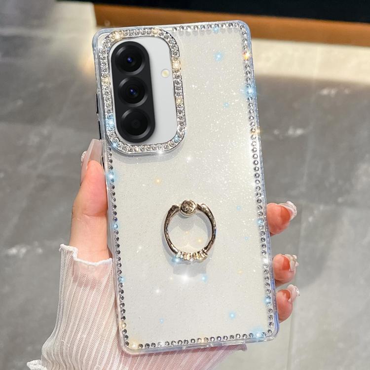 Anello di supporto in TPU con strass glitterati e custodia anti-caduta per telefono, For Samsung Galaxy A17 5G, For Samsung Galaxy A56 5G, For Samsung Galaxy A26 5G, For Samsung Galaxy A36 5G