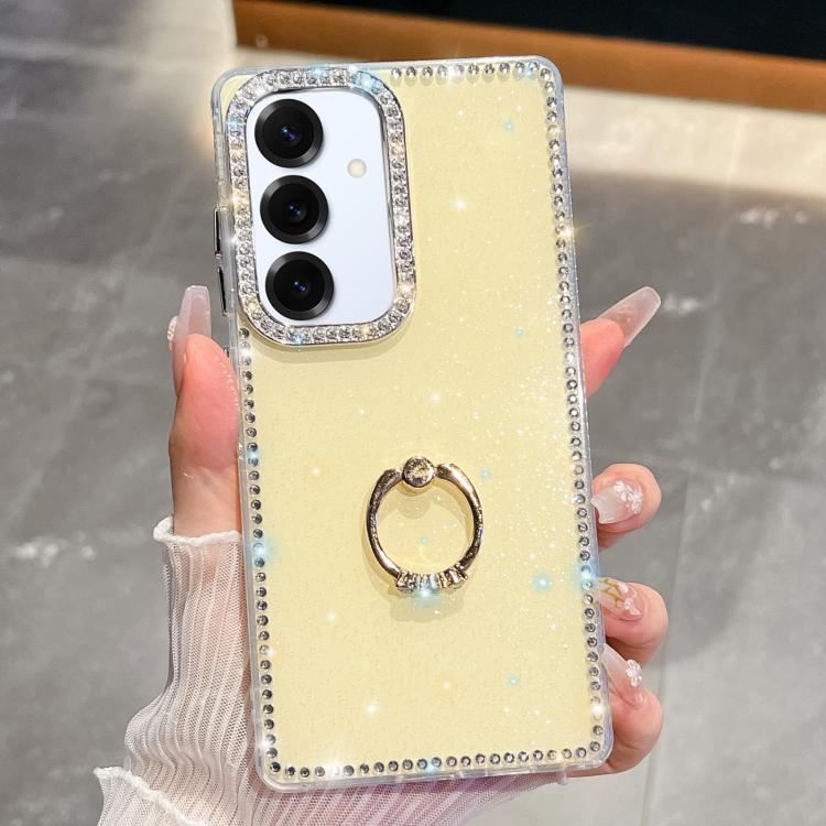 Anello di supporto in TPU con strass glitterati e custodia anti-caduta per telefono, For Samsung Galaxy S25 5G, For Samsung Galaxy S25+ 5G, For Samsung Galaxy S25 Ultra 5G, For Samsung Galaxy A16 5G