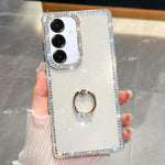 Anello di supporto in TPU con strass glitterati e custodia anti-caduta per telefono, For Samsung Galaxy S25 5G, For Samsung Galaxy S25+ 5G, For Samsung Galaxy S25 Ultra 5G, For Samsung Galaxy A16 5G