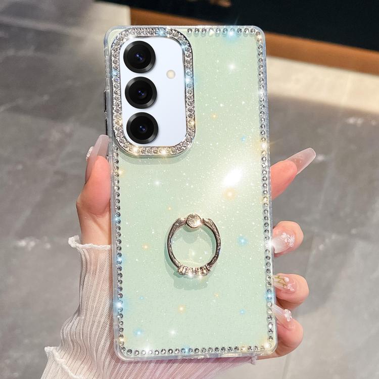 Anello di supporto in TPU con strass glitterati e custodia anti-caduta per telefono, For Samsung Galaxy S25 5G, For Samsung Galaxy S25+ 5G, For Samsung Galaxy S25 Ultra 5G, For Samsung Galaxy A16 5G