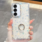 Anello di supporto in TPU con strass glitterati e custodia anti-caduta per telefono, For Samsung Galaxy S25 5G, For Samsung Galaxy S25+ 5G, For Samsung Galaxy S25 Ultra 5G, For Samsung Galaxy A16 5G