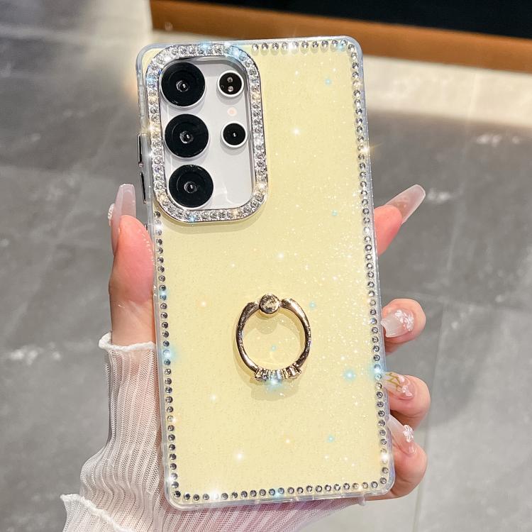 Anello di supporto in TPU con strass glitterati e custodia anti-caduta per telefono, For Samsung Galaxy S25 5G, For Samsung Galaxy S25+ 5G, For Samsung Galaxy S25 Ultra 5G, For Samsung Galaxy A16 5G