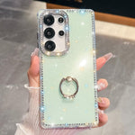 Anello di supporto in TPU con strass glitterati e custodia anti-caduta per telefono, For Samsung Galaxy S25 5G, For Samsung Galaxy S25+ 5G, For Samsung Galaxy S25 Ultra 5G, For Samsung Galaxy A16 5G