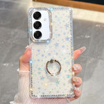 Anello di supporto in TPU con strass glitterati e custodia anti-caduta per telefono, For Samsung Galaxy S25 5G, For Samsung Galaxy S25+ 5G, For Samsung Galaxy S25 Ultra 5G, For Samsung Galaxy A16 5G