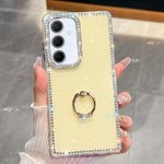 Anello di supporto in TPU con strass glitterati e custodia anti-caduta per telefono, For Samsung Galaxy S24 FE 5G, For Samsung Galaxy A15 5G, For Samsung Galaxy A55 5G, For Samsung Galaxy A35 5G