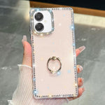 Anello di supporto in TPU con strass glitterati e custodia anti-caduta per telefono, For Samsung Galaxy S26+ 5G, For Samsung Galaxy S26 Ultra 5G, For Samsung Galaxy S26 5G, For Samsung Galaxy A07 5G
