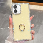 Anello di supporto in TPU con strass glitterati e custodia anti-caduta per telefono, For Samsung Galaxy S26+ 5G, For Samsung Galaxy S26 Ultra 5G, For Samsung Galaxy S26 5G, For Samsung Galaxy A07 5G
