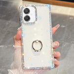 Anello di supporto in TPU con strass glitterati e custodia anti-caduta per telefono, For Samsung Galaxy S26+ 5G, For Samsung Galaxy S26 Ultra 5G, For Samsung Galaxy S26 5G, For Samsung Galaxy A07 5G