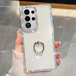 Anello di supporto in TPU con strass glitterati e custodia anti-caduta per telefono, For Samsung Galaxy S26+ 5G, For Samsung Galaxy S26 Ultra 5G, For Samsung Galaxy S26 5G, For Samsung Galaxy A07 5G