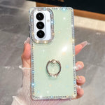 Anello di supporto in TPU con strass glitterati e custodia anti-caduta per telefono, For Samsung Galaxy S26+ 5G, For Samsung Galaxy S26 Ultra 5G, For Samsung Galaxy S26 5G, For Samsung Galaxy A07 5G