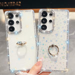 Anello di supporto in TPU con strass glitterati e custodia anti-caduta per telefono, For Samsung Galaxy A17 5G, For Samsung Galaxy A56 5G, For Samsung Galaxy A26 5G, For Samsung Galaxy A36 5G