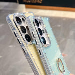 Anello di supporto in TPU con strass glitterati e custodia anti-caduta per telefono, For Samsung Galaxy S25 5G, For Samsung Galaxy S25+ 5G, For Samsung Galaxy S25 Ultra 5G, For Samsung Galaxy A16 5G