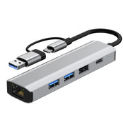 2501 RJ45 Gigabit Network Card Converter USB-C / USB to Ethernet Adapter