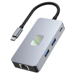 Hub USB-C 7-in-1 con 2 USB 3.2, lettore SD/TF, HDMI, RJ45