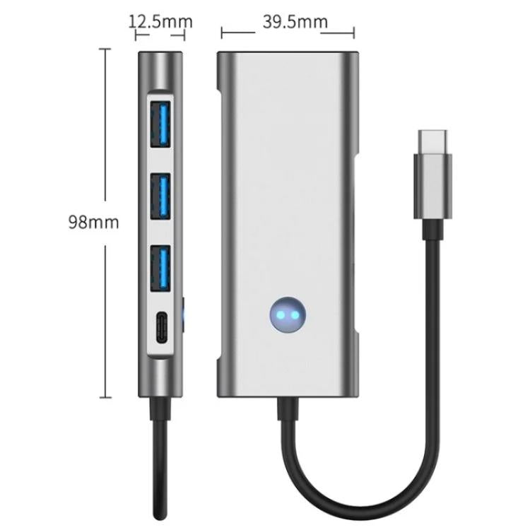 Hub USB-C 7 in 1 con HDMI 4K e ricarica 100W per laptop