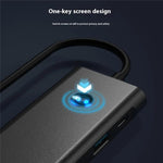 2426 One-Key Screen Off Type-C to 2 x USB3.2, HD, PD100W, 2 x USB-C3.2 HUB, 2426