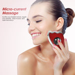 K-SKIN KD817 Viso Scratch Pad Draga Meridiano Lenitivo Fatica Piastra Raschiante Massaggiatore Elettrico Lenitivo Stress Ricarica USB, Red, White