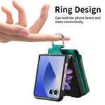 Portafoglio con cerniera verticale e anello con texture litchi, custodia per telefono, For Galaxy Z Flip8 5G, For Galaxy Z Flip7 5G