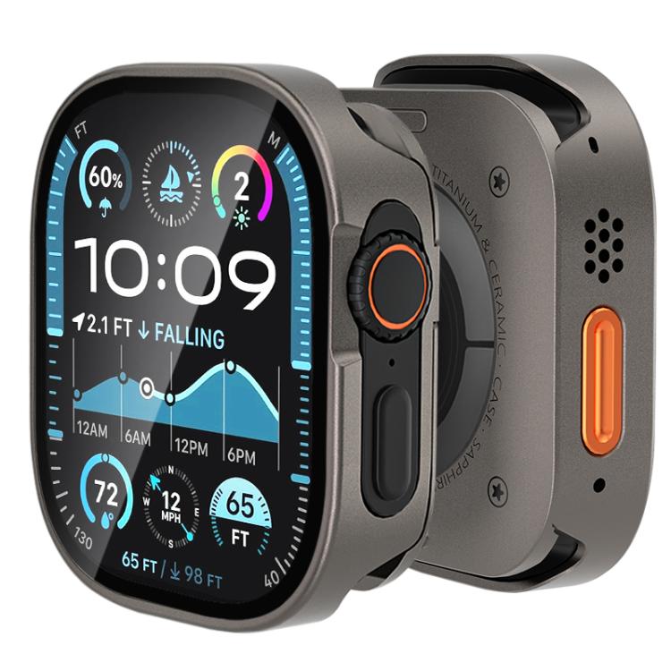 Cassa dell'orologio in alluminio con pellicola temperata integrata, For Apple Watch Ultra 3 / 2 / 1 49mm
