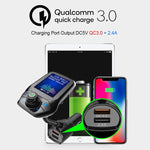 T43 Car Bluetooth Mp3 Schermo a colori multifunzione di grandi dimensioni QC3.0 Lettore Bluetooth per auto senza perdita di carica per auto Bluetooth, T43