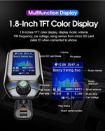 T43 Car Bluetooth Mp3 Schermo a colori multifunzione di grandi dimensioni QC3.0 Lettore Bluetooth per auto senza perdita di carica per auto Bluetooth, T43
