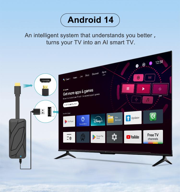 Dongle Android 14 S905X5M 4K per Smart TV