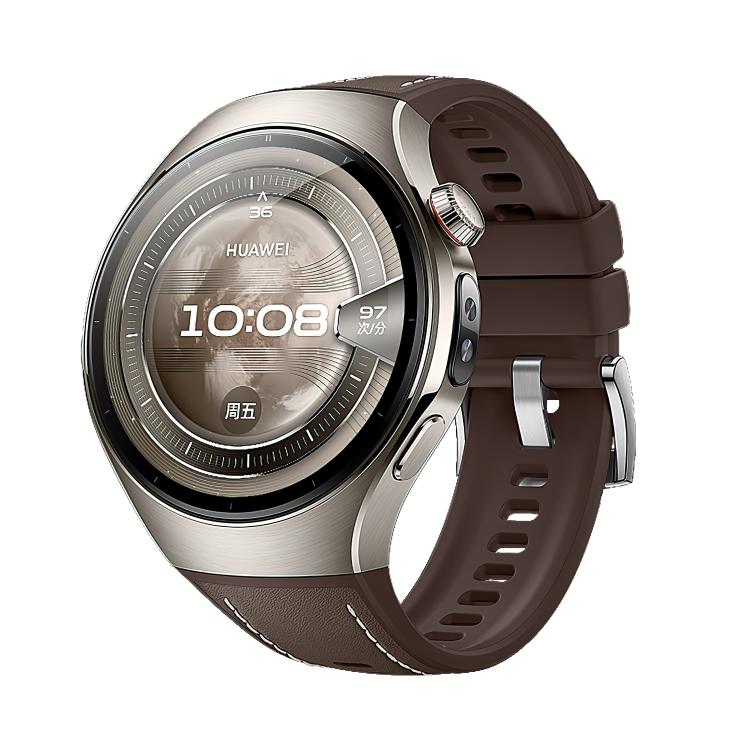 Cinturino per orologio ibrido in silicone e pelle, For Huawei Watch 5 42mm, For Huawei Watch 5 46mm