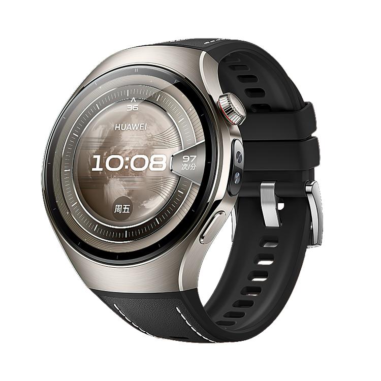 Cinturino per orologio ibrido in silicone e pelle, For Huawei Watch 5 42mm, For Huawei Watch 5 46mm