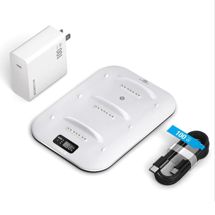 Base di ricarica BD3 per 3 batterie B100 con ricarica rapida 30W